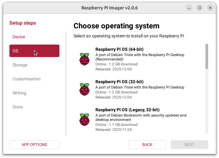 Open Raspberry Pi Imager